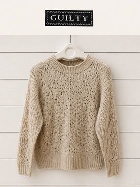 GUILTY Cream Open Knit Sweater TG/XL